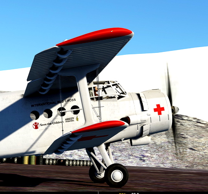 Antonov AN-2 ICRC - Red Cross - for Microsoft Flight Simulator