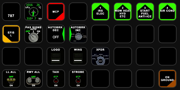 Asobo 787 StreamDeck XL & PLUS profile and AAO Scripts - for Microsoft Flight Simulator