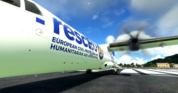 ATR 42's rescEU (EU Civil Protection) fictional livery - for Microsoft Flight Simulator
