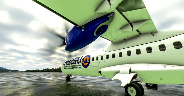 ATR 42's "rescEU" (EU Civil Protection) fictional livery - for Microsoft Flight Simulator