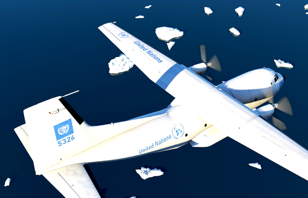 Azurpoly C-160 Transall United Nations (UN), grey scheme - for Microsoft Flight Simulator