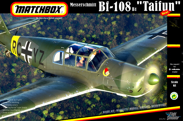 Bf-108 Taifun "Luftwaffe" RC-YZ - for Microsoft Flight Simulator