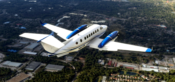 Black Square Beechcraft King Air N841DE - for Microsoft Flight Simulator