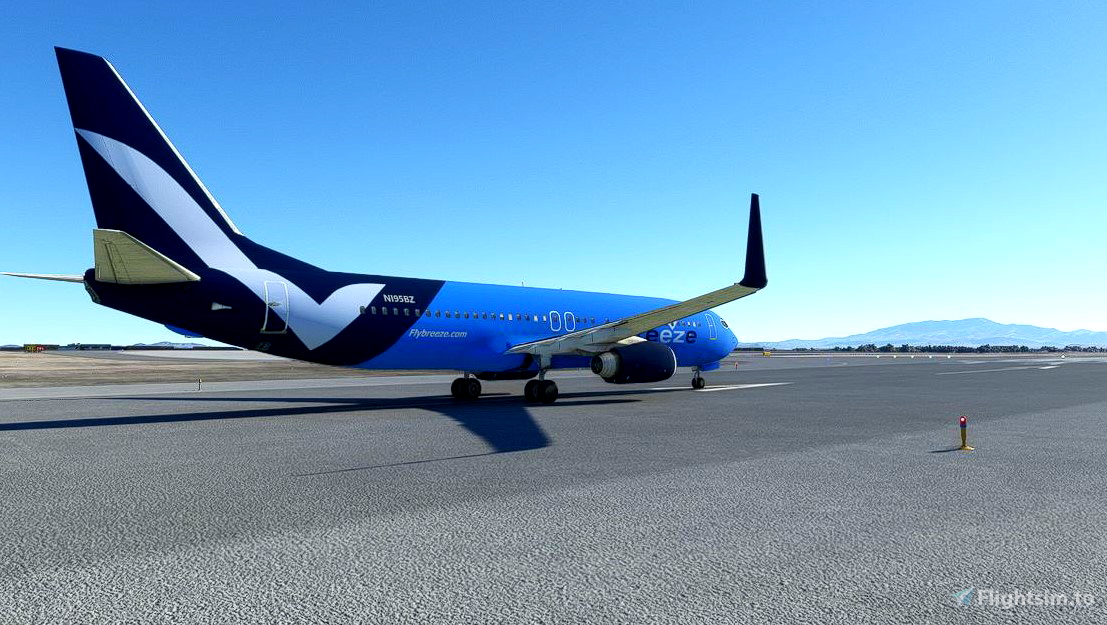 Breeze Airlines B73X livery for Microsoft Flight Simulator MSFS