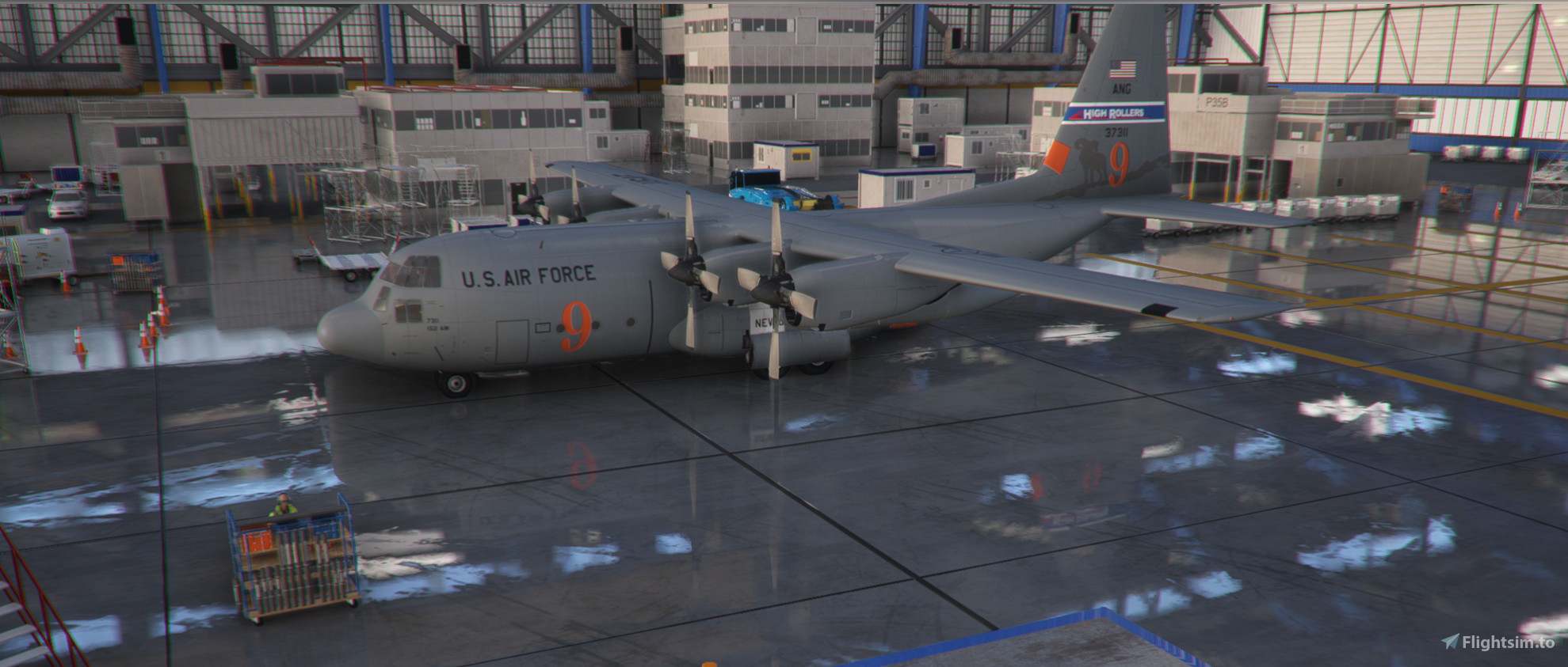 Capt Sims Ext C-130 NANG-High Rollers #9 BuNo.37311 for Microsoft