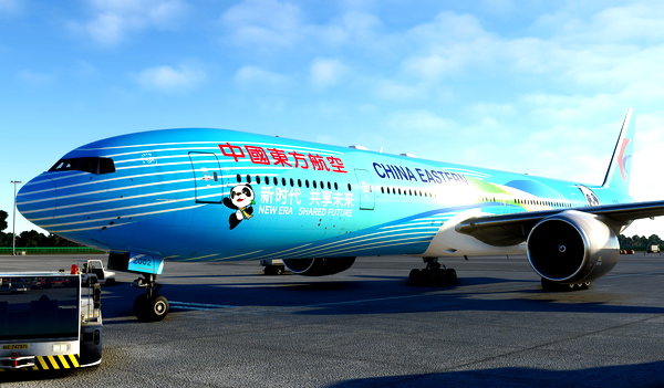 CaptainSim B777-300ER China Eastern Airlines B-2002 CIIE special livery 8K - for Microsoft Flight Simulator