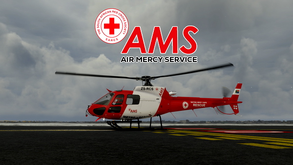Cowansim H125 "ZS-RCS" AMS (Air Mercy Service) - for Microsoft Flight Simulator