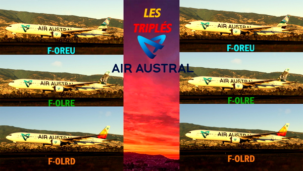 CS B77W Air Austral Special Pack F-OLRD, F-OLRE, F-OREU - for Microsoft Flight Simulator