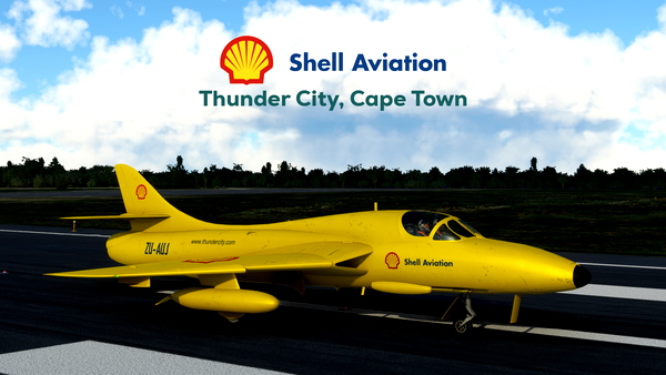 DaveWG Hawker Hunter T7 Thunder City "ZU-AUJ" - for Microsoft Flight Simulator
