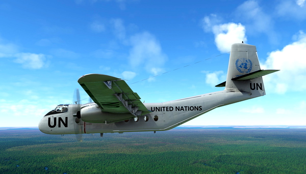 DHC-4 Caribou United Nations livery. - for Microsoft Flight Simulator