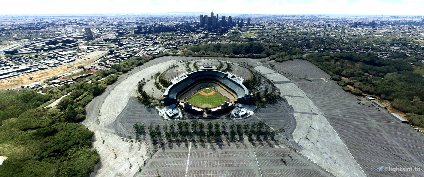 Download Dodger Stadium Aerial View Wallpaper