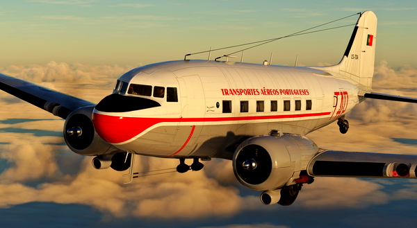 Douglas DC-3 - TAP Transportes Aéreos Portugueses - for Microsoft Flight Simulator