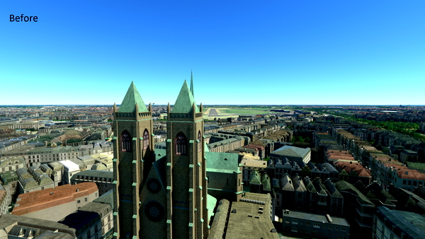 EBAW RW11 Approach - church removal - for Microsoft Flight Simulator