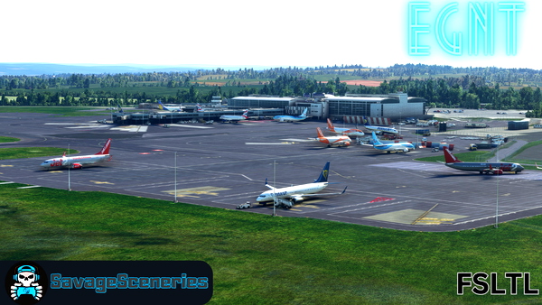EGNT FSLTL Static Aircraft - for Microsoft Flight Simulator