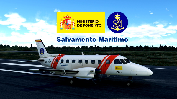 EMB110-P1 Bandeirante Salvamento Maritimo "EC-KJZ" (Fictional) - for Microsoft Flight Simulator