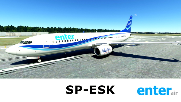 Enter Air New Gen Airways SP-ESK PMDG 737-800 - for Microsoft Flight Simulator