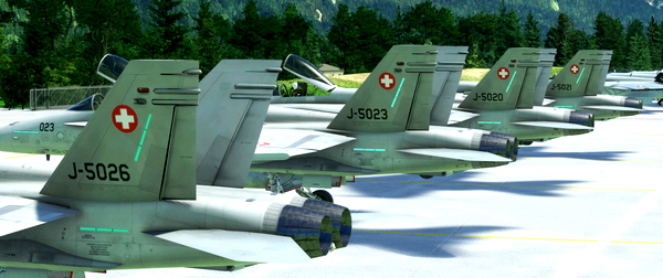 F/A-18C Legacy Hornet Swiss Air Force Pack (J-5020/J-5021/J-5023/5026) - for Microsoft Flight Simulator