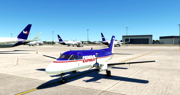 FedEx livery for the nextgensim EMB-110P1 Bandeirante - for Microsoft Flight Simulator