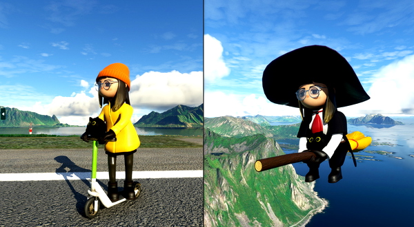 Flying Witch / Sr. Community manager on scooter - for Microsoft Flight Simulator