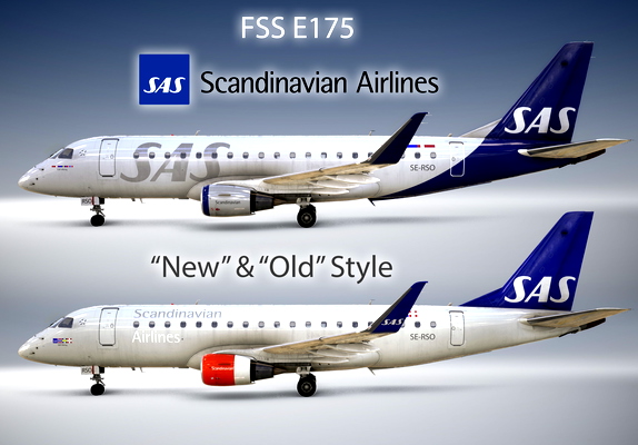 FSS E175 - Scandinavian Airlines / New & Old Style - for Microsoft Flight Simulator