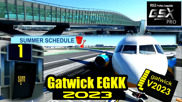 Gatwick Airport EGKK 2023 - for Microsoft Flight Simulator