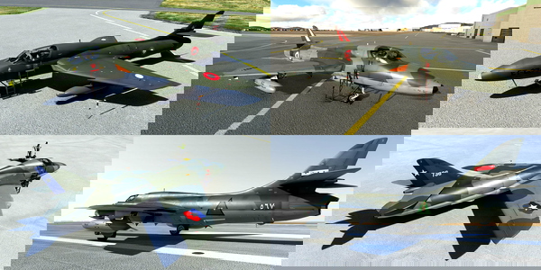 Hawker Hunter two-seat trainer textures pack - for Microsoft Flight Simulator