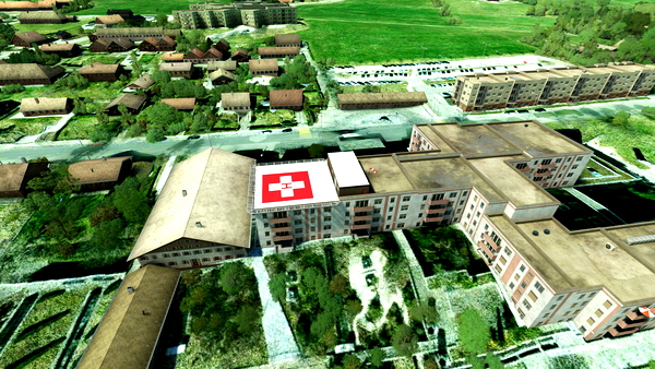 Helipad Spital La Chaux-de-Fonds - for Microsoft Flight Simulator