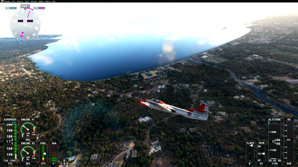 Kalamata city, Greece Jetty vegetation and seaside hotels and buildings fix - for Microsoft Flight Simulator