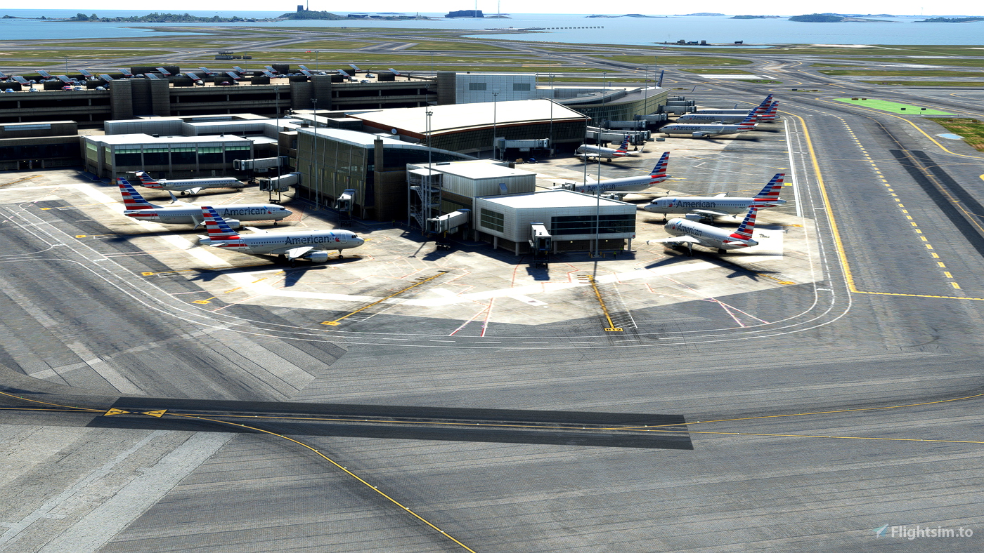 KBOS FSLTL Static Aircraft for Microsoft Flight Simulator | MSFS