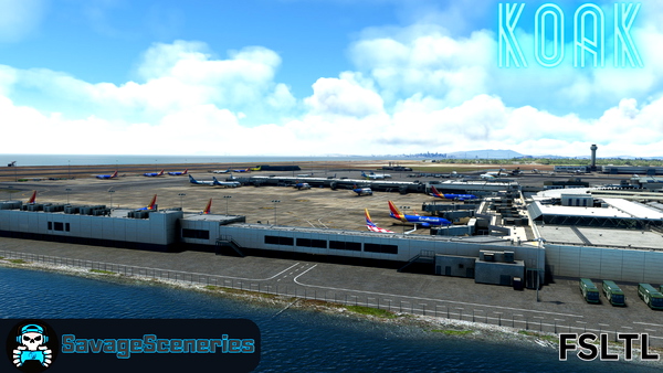 KOAK FSLTL Static Aircraft - for Microsoft Flight Simulator