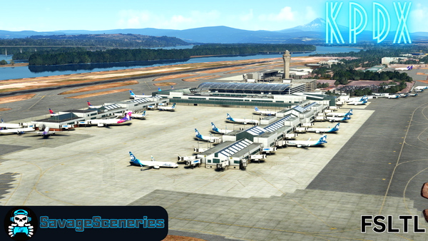 KPDX FSLTL Static Aircraft - for Microsoft Flight Simulator