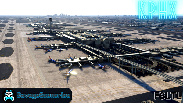 KPHX FSLTL Static Aircraft - for Microsoft Flight Simulator