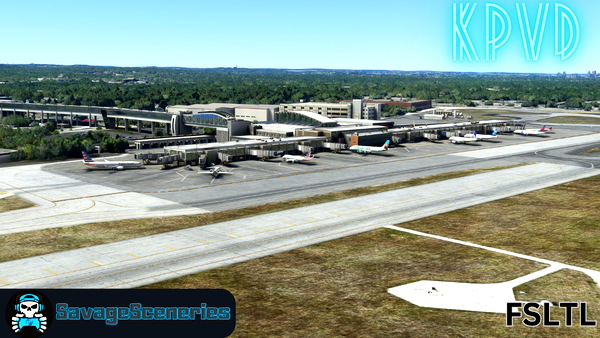 KPVD FSLTL Static Aircraft - for Microsoft Flight Simulator