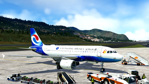 LartinVFR Chongqing Airline livery - for Microsoft Flight Simulator
