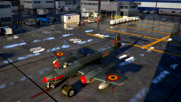 Livery for the freeware Gloster Meteor Mk.8 by Robert Richardson. - for Microsoft Flight Simulator