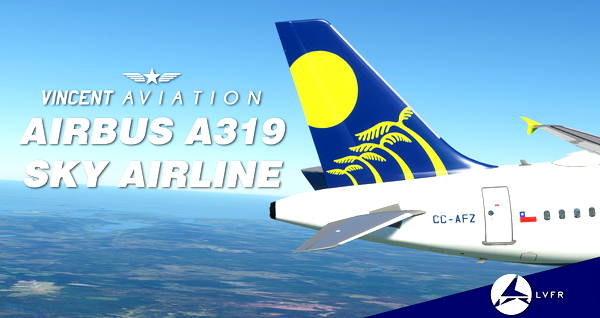 LVFR A319 Sky Airline Chile livery - for Microsoft Flight Simulator