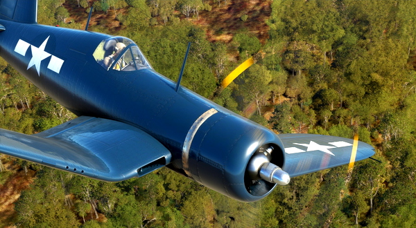 MilViz FG-1D Corsair, 1945 Goodyear new assembly line Livery. - for Microsoft Flight Simulator