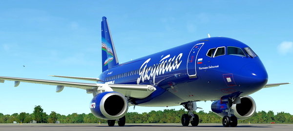 Sukhoi Super Jet 100-95 Yakutia RA-89035 Vasily Manchaary - for Microsoft Flight Simulator
