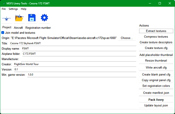 MSFS Livery Tools - for Microsoft Flight Simulator