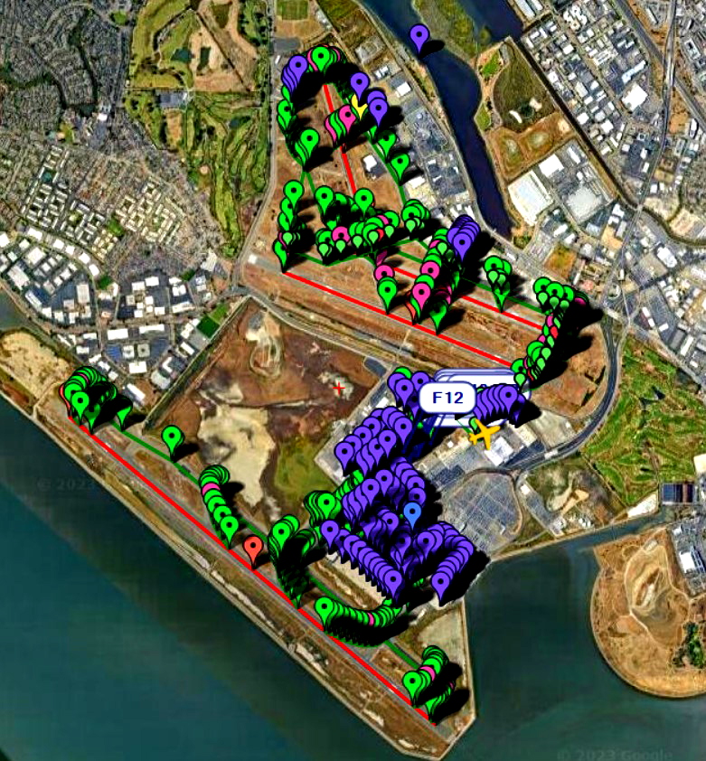 Pilot2ATC Oakland KOAK Taxiways and Gates for Microsoft Flight
