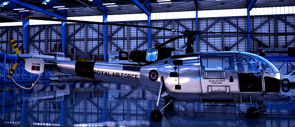 SA316B Alouette III RAF-Flying School - bare metal - for Microsoft Flight Simulator
