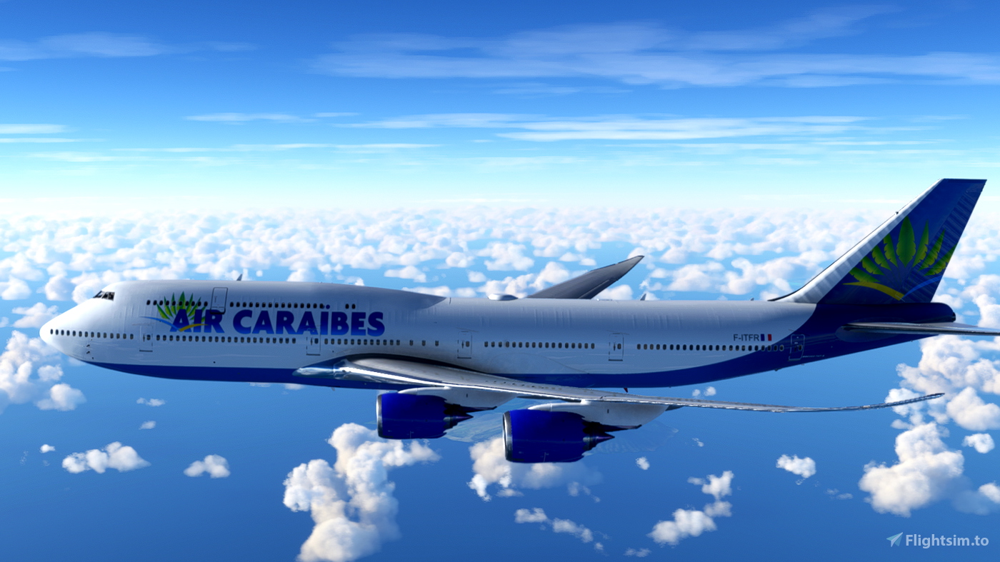 Salty Boeing 747-8 Air Caraibes Old Livery pro Microsoft Flight ...