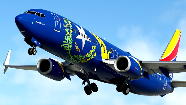 Southwest Airlines "Nevada One" w/Cabin PMDG 737-8H4 - for Microsoft Flight Simulator
