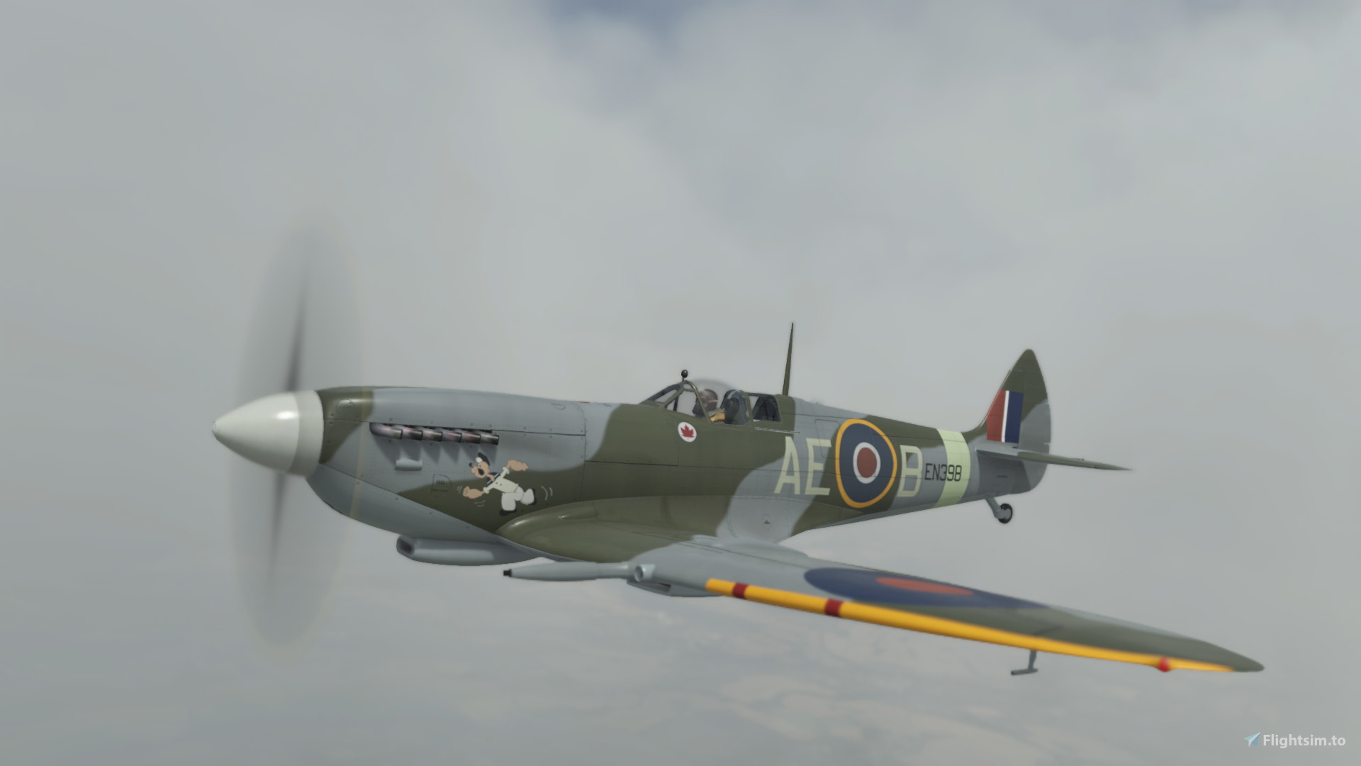 Spitfire MkIX No. 402 Sqn RCAF EN398 AE-B for Microsoft Flight