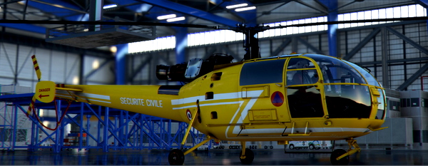 taog-Alouette III Modern Securité Civile Livery Float and wheel - for Microsoft Flight Simulator