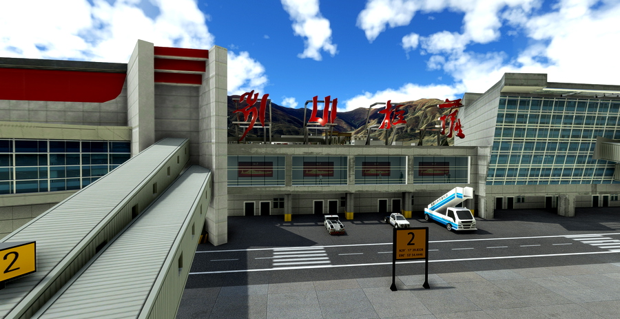 Samscene3d - Tibet Lhasa Gonggar For Microsoft Flight Simulator 