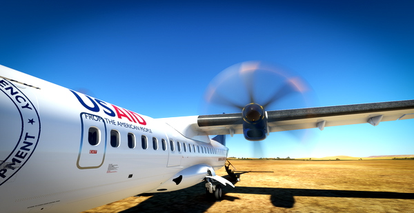 USAid fictional livery (8K) ATR 42/72 - for Microsoft Flight Simulator