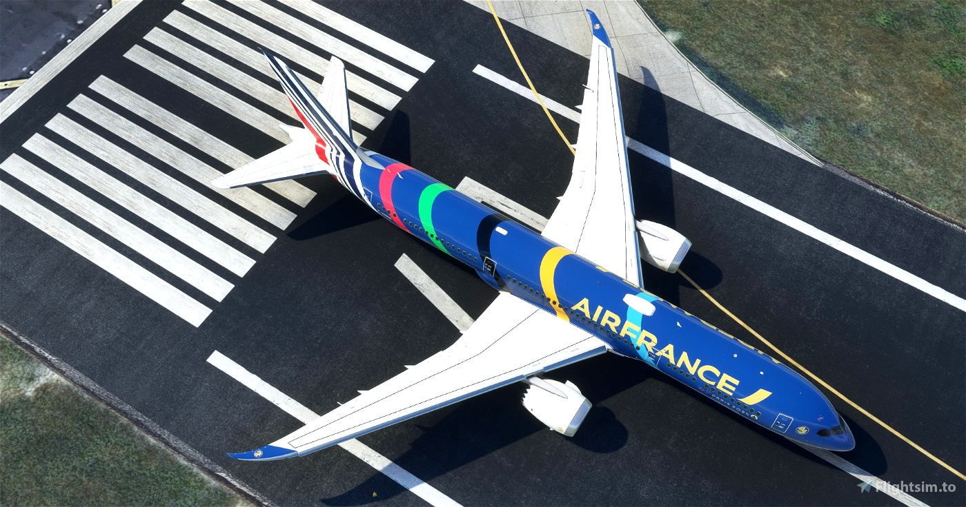 Threads - Air France Olympic Games 2024 / Jeux Olympiques 2024 CaptainSim  777-300ER for Microsoft Flight Simulator