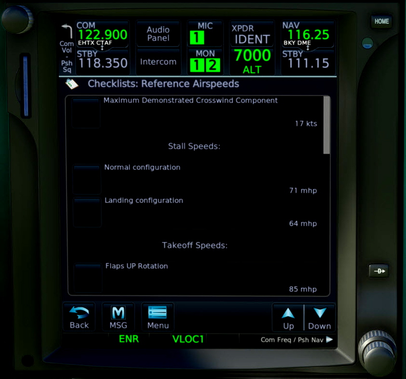 A2A PA-24 Comanche checklist for pms50 GTN750 for Microsoft Flight ...