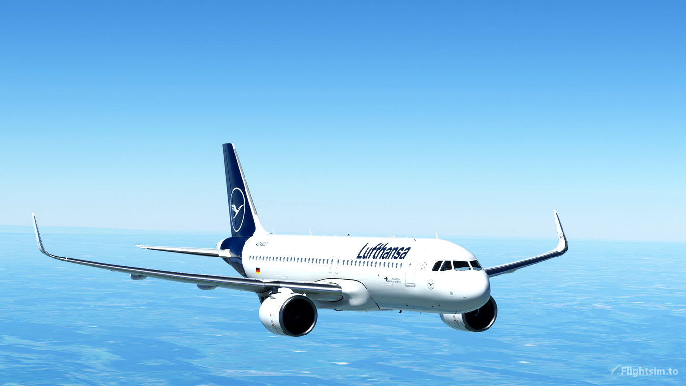 a320n Lufhtansa livery for Microsoft Flight Simulator | MSFS